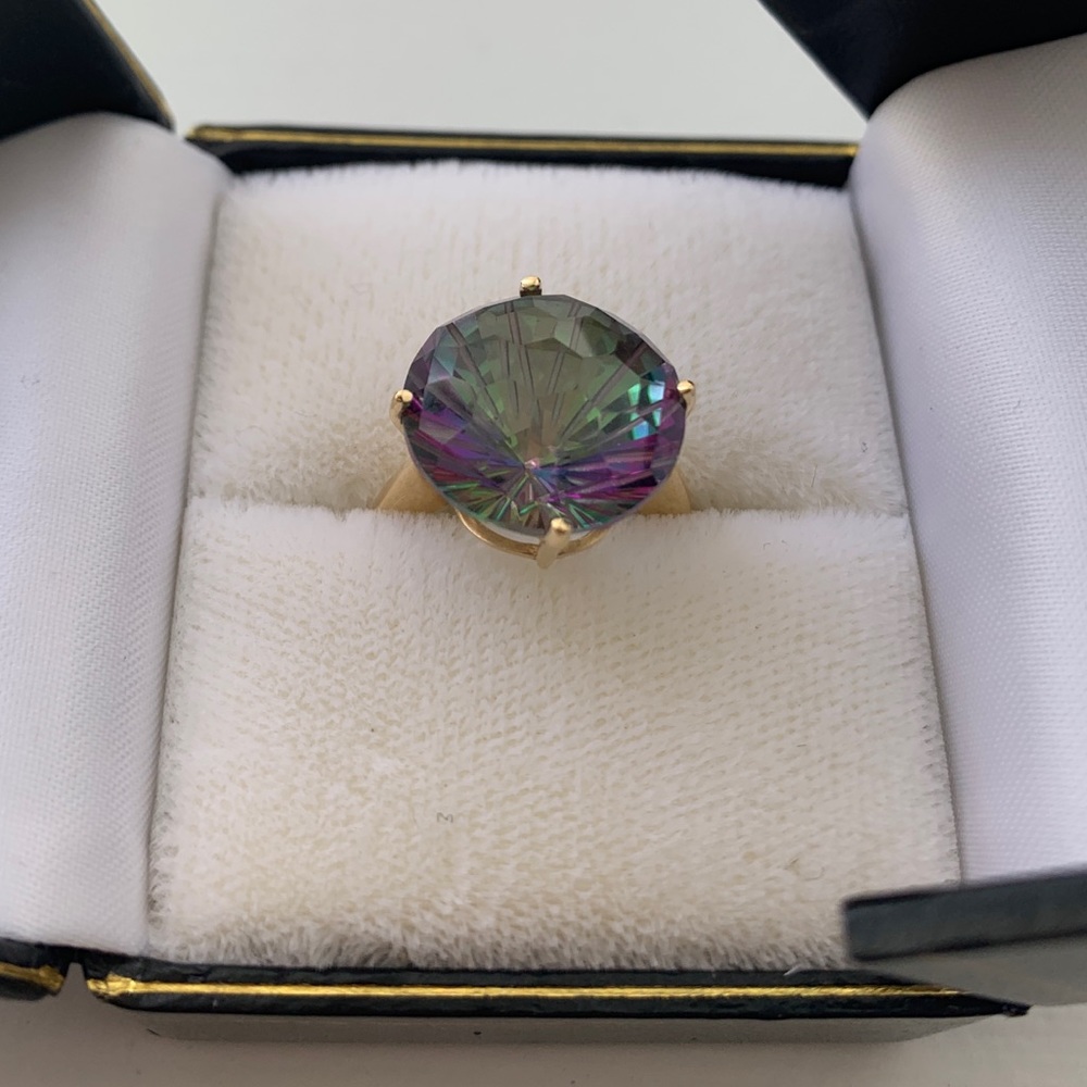 10k gold mystic topaz